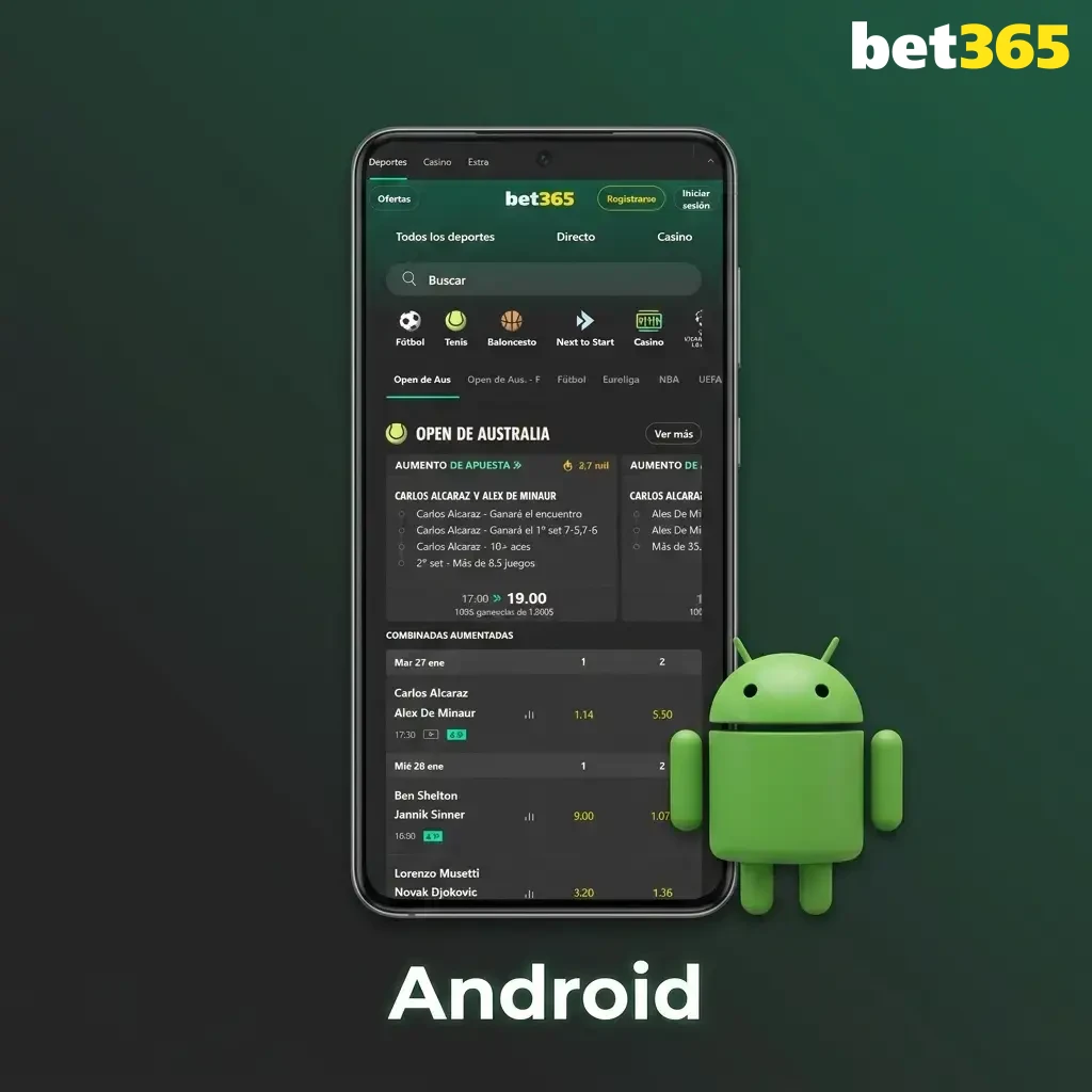 App de Bet365 para Android: descarga e instalación del APK en dispositivos con Android 5.0 o superior