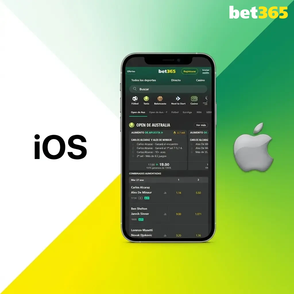 App de Bet365 para iPhone disponible en App Store, compatible con iOS 12.0 o superior en iPhone y iPad.